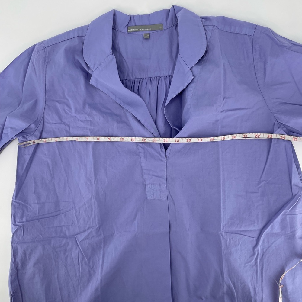 Ocean+Main Lavender Oversized Shirt Dress - Picture 4 of 7